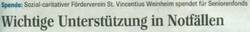 Wichtige Unterstützung in Notfällen